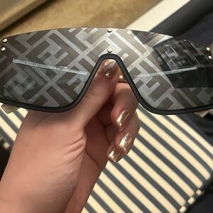 Fendi Shield Sunglasses Dark Blue